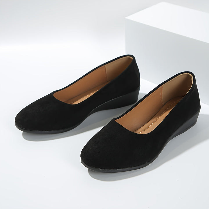 Imelda – Cozy Wedge-Heel Ballet Flats