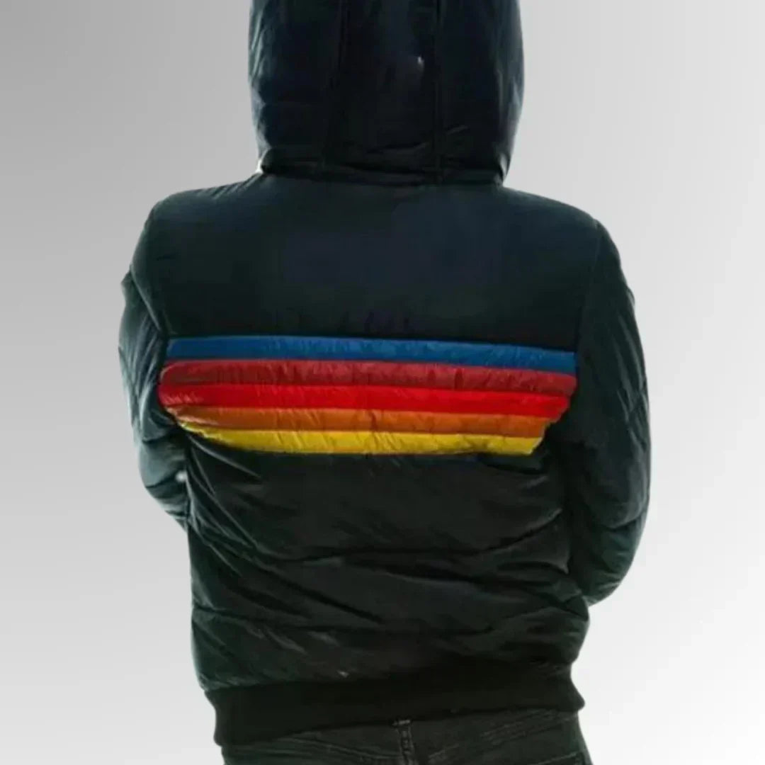 Sierra - Women's Vintage Striped Puffer Coat