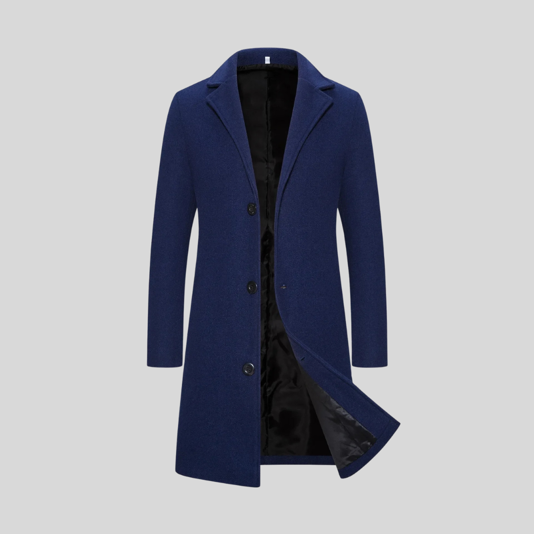 Rhys – Elegant Long Wool Overcoat