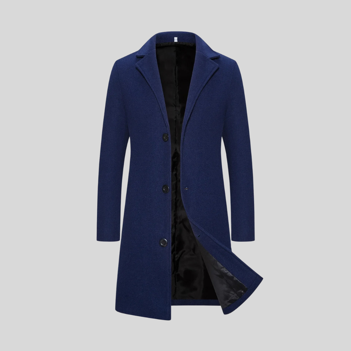Rhys – Elegant Long Wool Overcoat