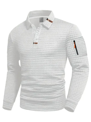 Gabriel – Breathable Warm Fabric Textured Polo Shirt
