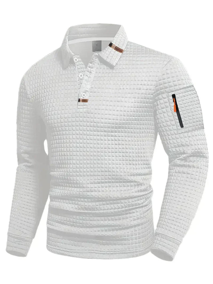 Gabriel – Breathable Warm Fabric Textured Polo Shirt