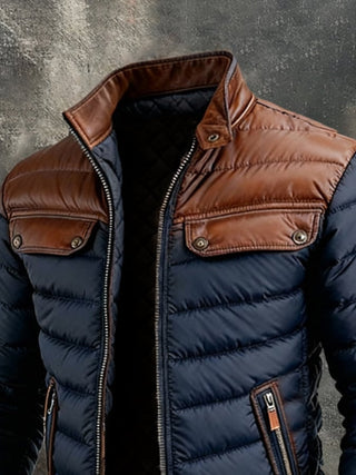 Kieran - Quilted Jacket Featuring Leather Accents