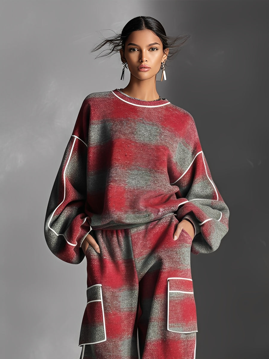 Elena - Stylish Graphic Two-Piece Ensemble