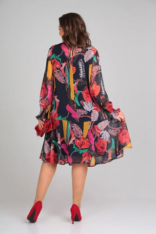 Aria – Contemporary Floral Midi Dress
