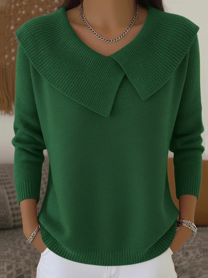 Saffron - Warm & Festive Lapel Sweater