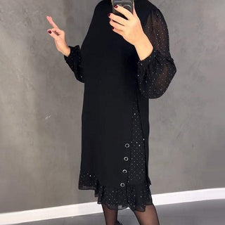 Freya – Crew Neck Dress with Crystal Embellishments
