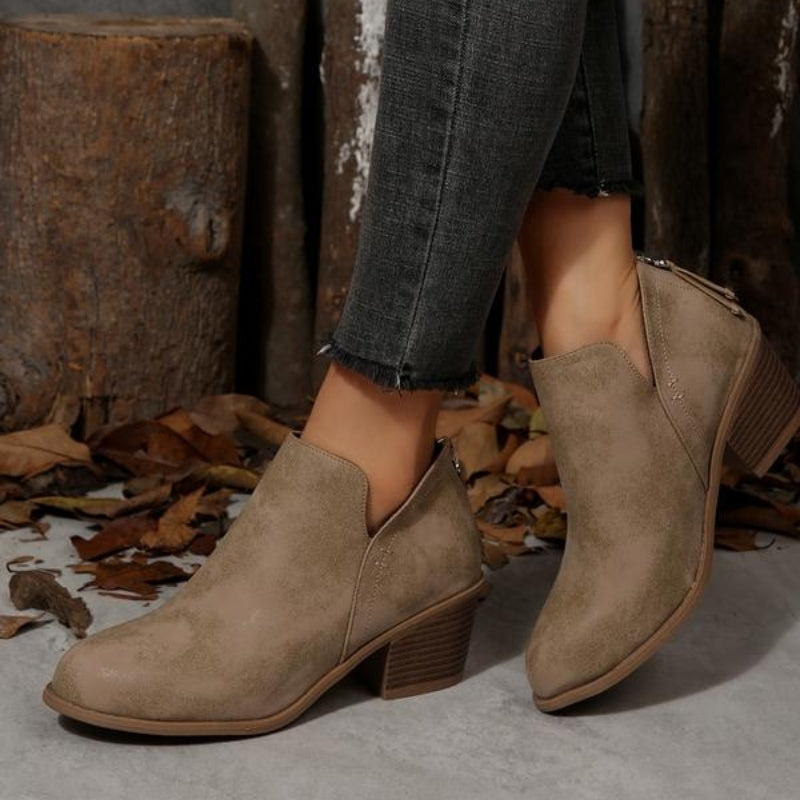 Theodora – Textured Ankle Booties