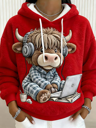 Maisie – Comfy Highland Cow Hoodie