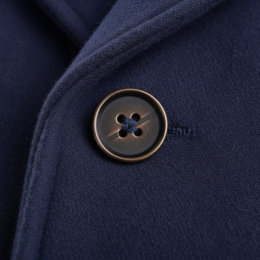 Monty - Men's Double-Breasted Wool Blend Overcoat
