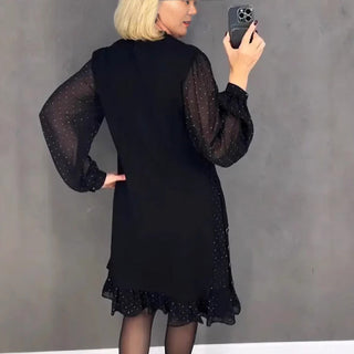 Freya – Crew Neck Dress with Crystal Embellishments