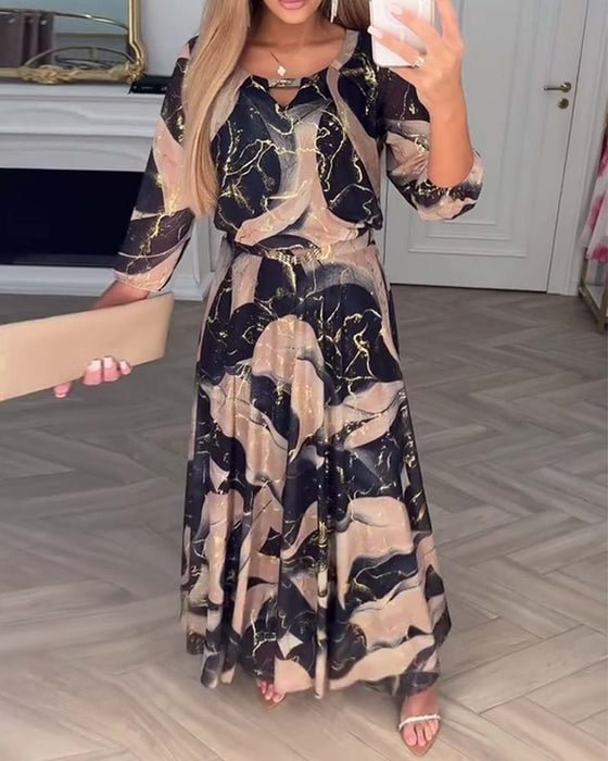Gloria – Floral Chiffon Maxi Dress