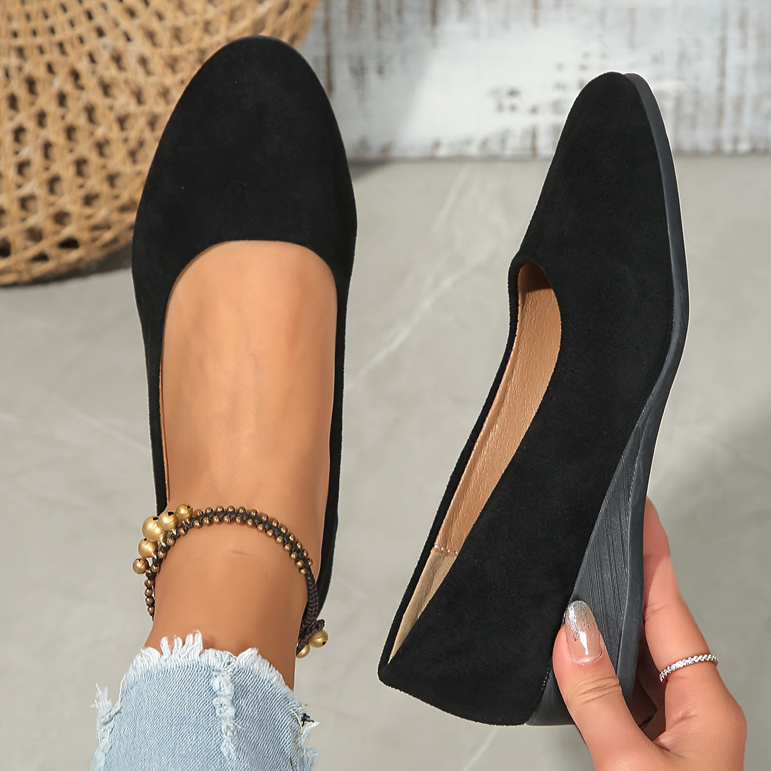 Imelda – Cozy Wedge-Heel Ballet Flats