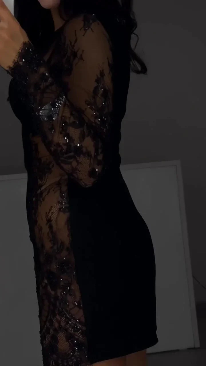Amelia - Mini Dress with Lace Details