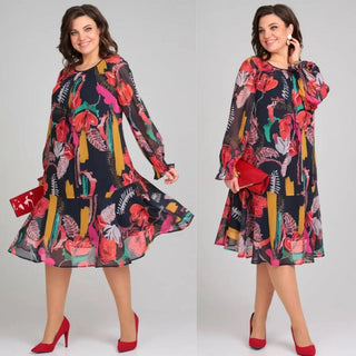 Aria – Contemporary Floral Midi Dress
