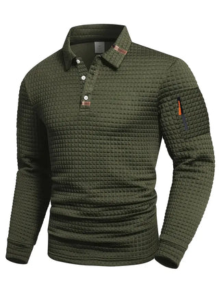 Gabriel – Breathable Warm Fabric Textured Polo Shirt