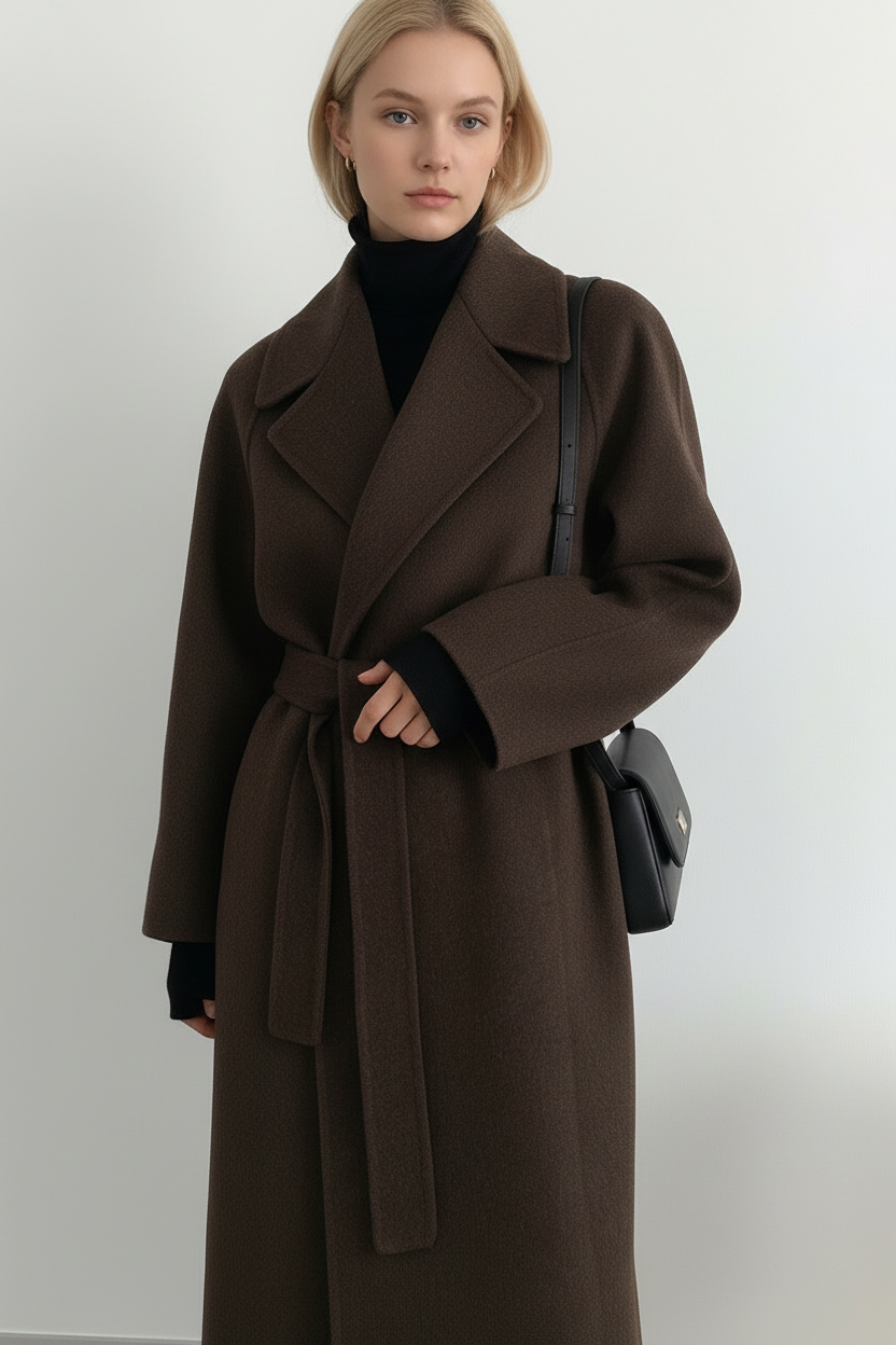 Hayley - Chic Belted Long Coat