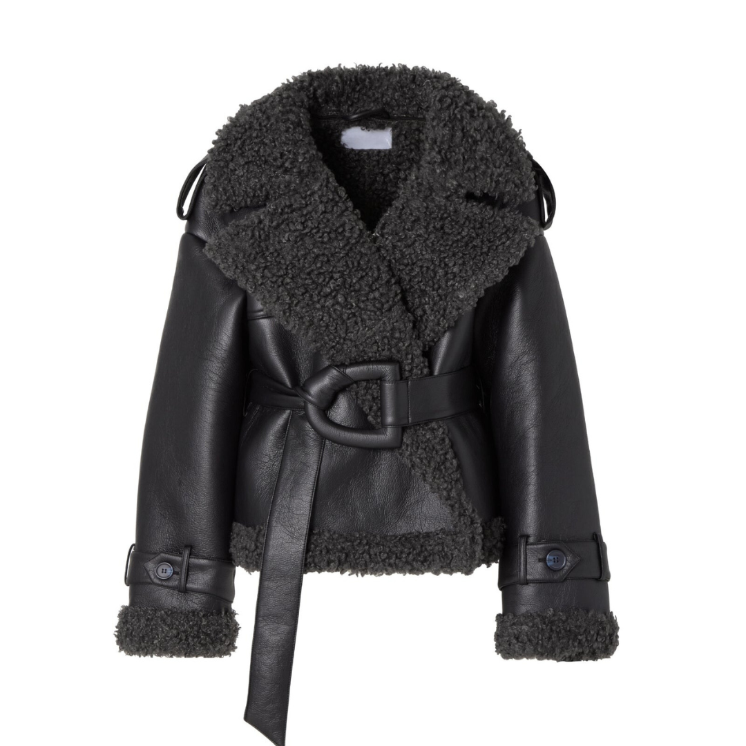 Luna – Shearling Coat with Belt