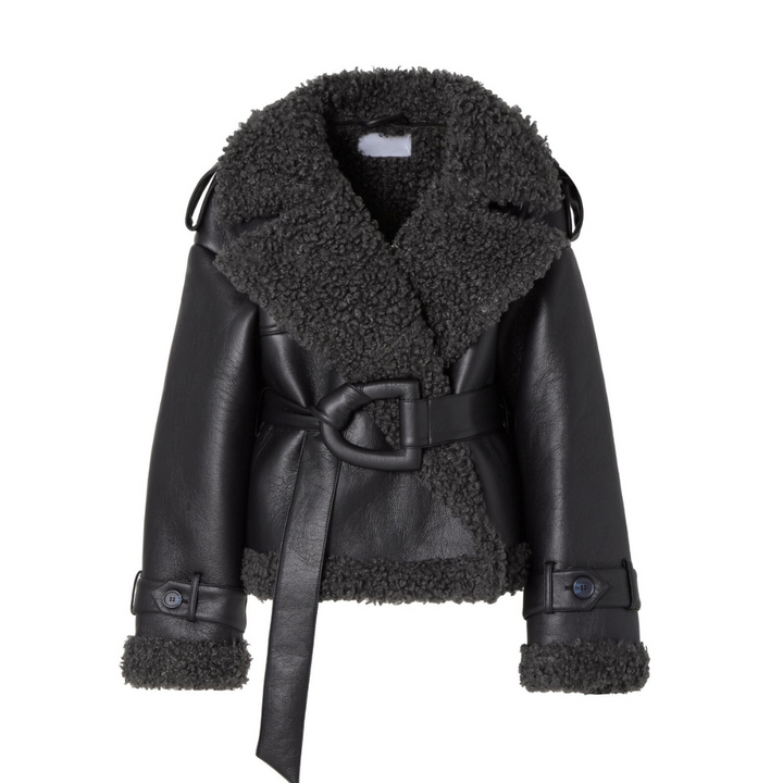 Luna – Shearling Coat with Belt