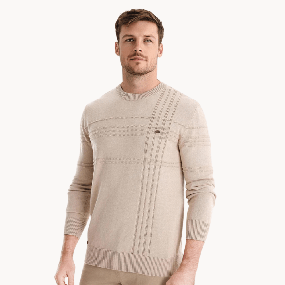 Jayden - Stylish Checked Knit Sweater