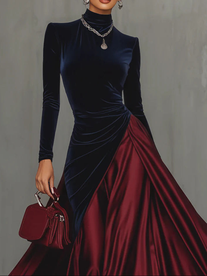 Posy – Luxurious Velvet and Satin Dress