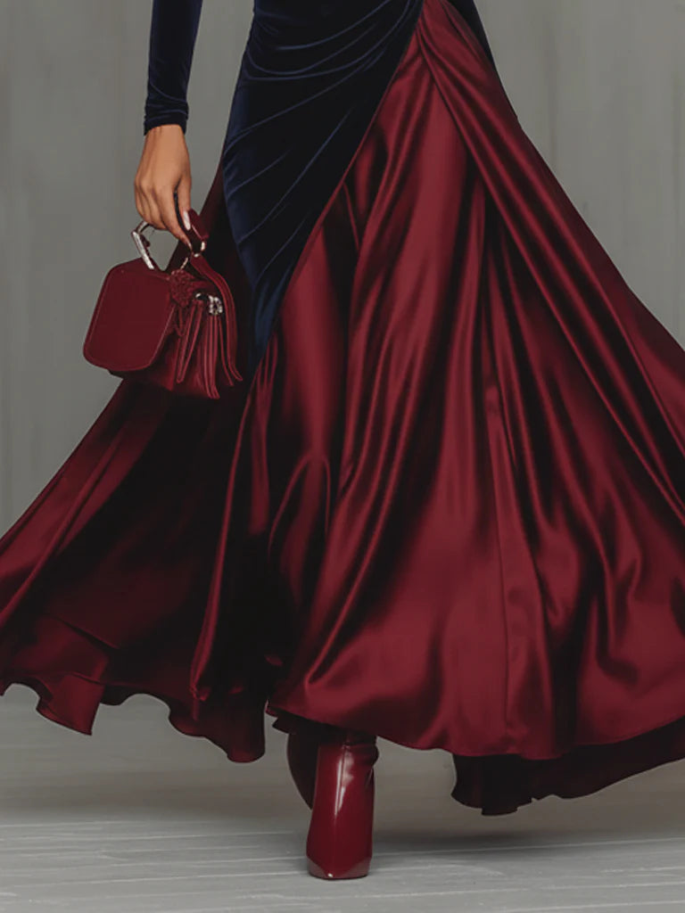Posy – Luxurious Velvet and Satin Dress