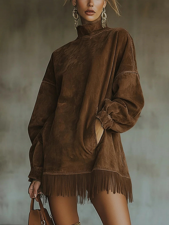 Posey – Fringed Suede Dress