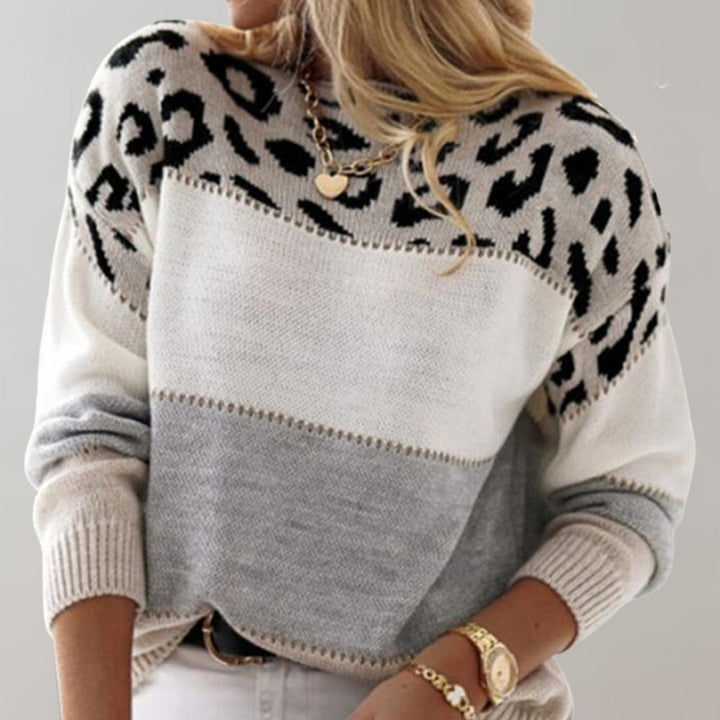 Seraphina - Chic Leopard Print Knit Sweater