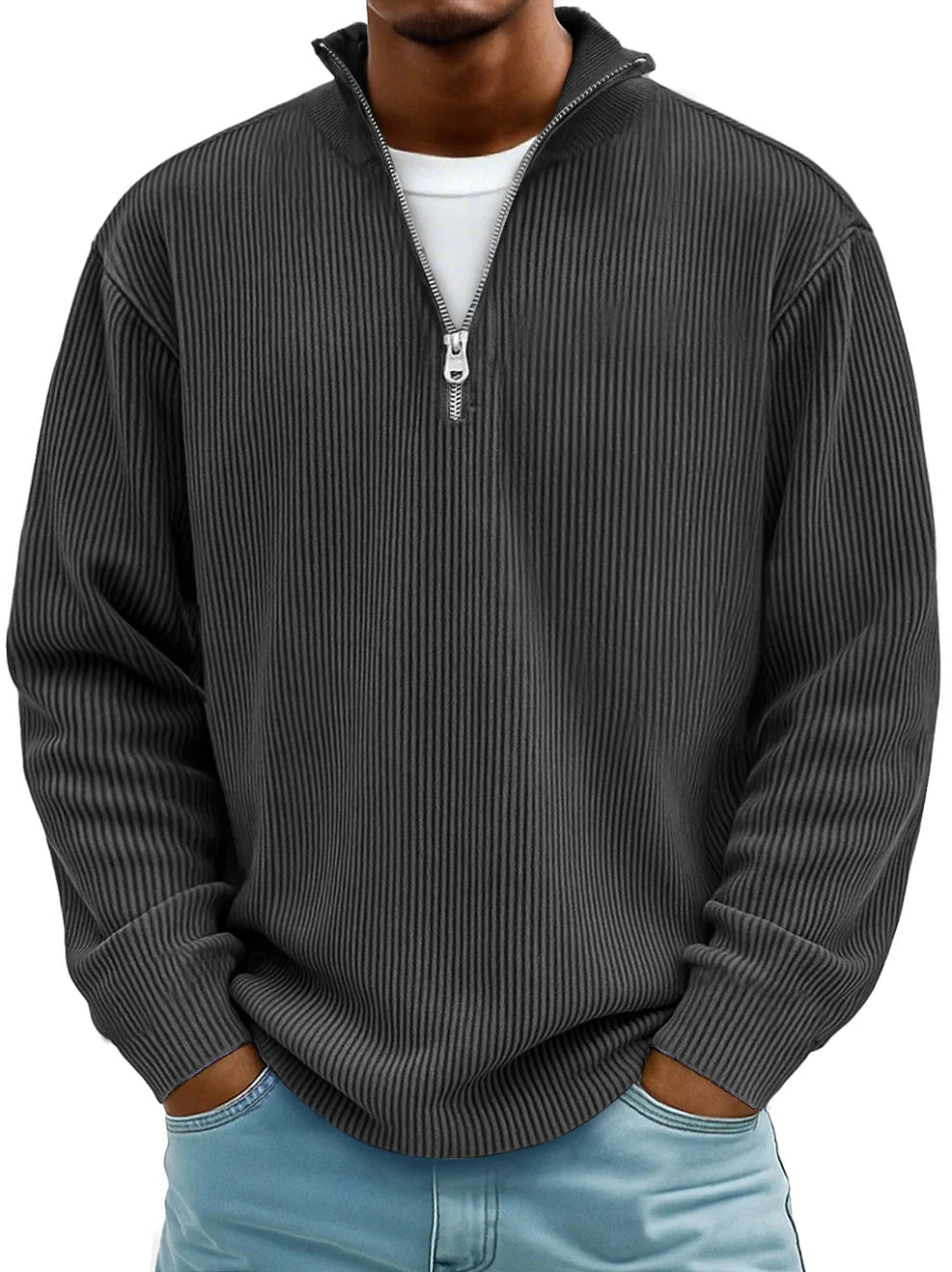 Jude – Stylish Half-Zip Knit Sweater