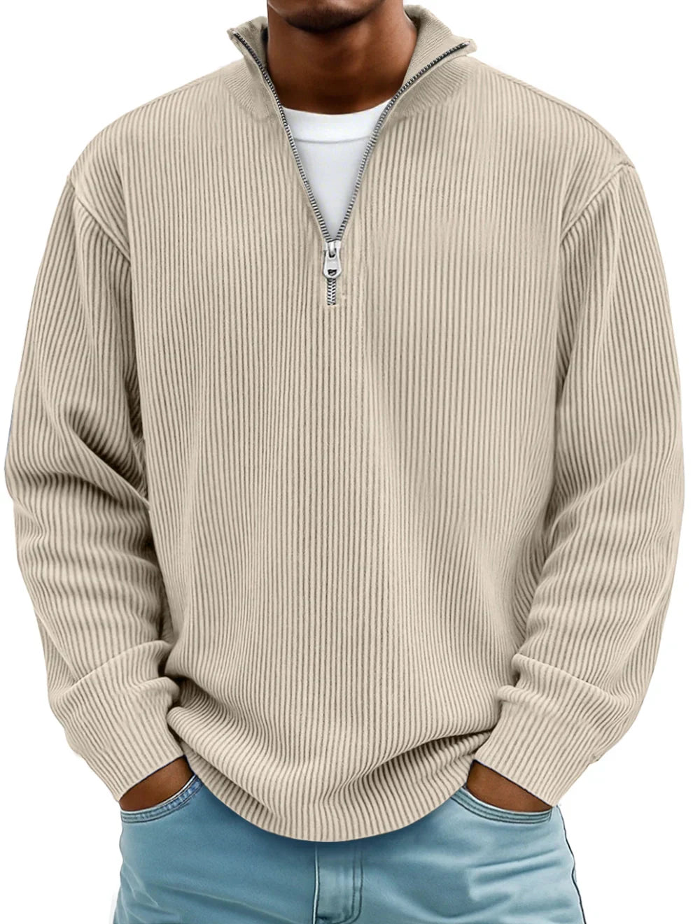 Jude – Stylish Half-Zip Knit Sweater