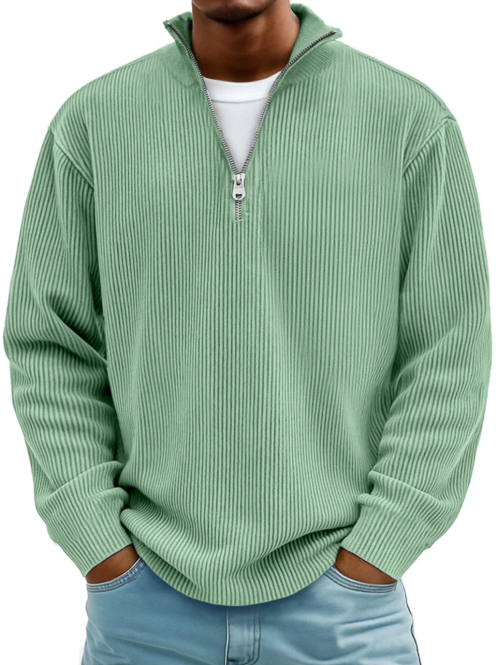 Jude – Stylish Half-Zip Knit Sweater