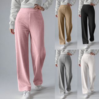 Everly - Cozy Ribbed Knit Sweatpants