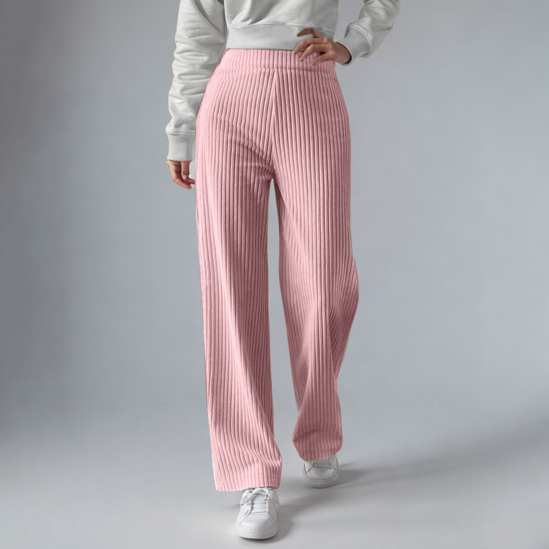 Everly - Cozy Ribbed Knit Sweatpants