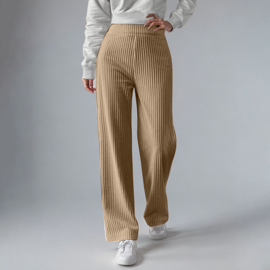 Everly - Cozy Ribbed Knit Sweatpants