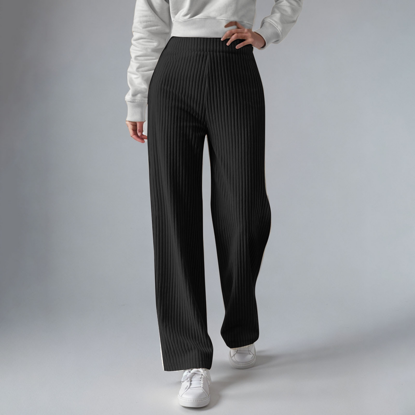Everly - Cozy Ribbed Knit Sweatpants