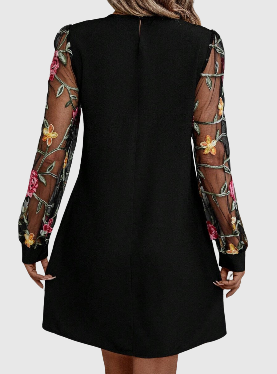 Enid – Stylish V-Neck Dress with Elegant Sleeves