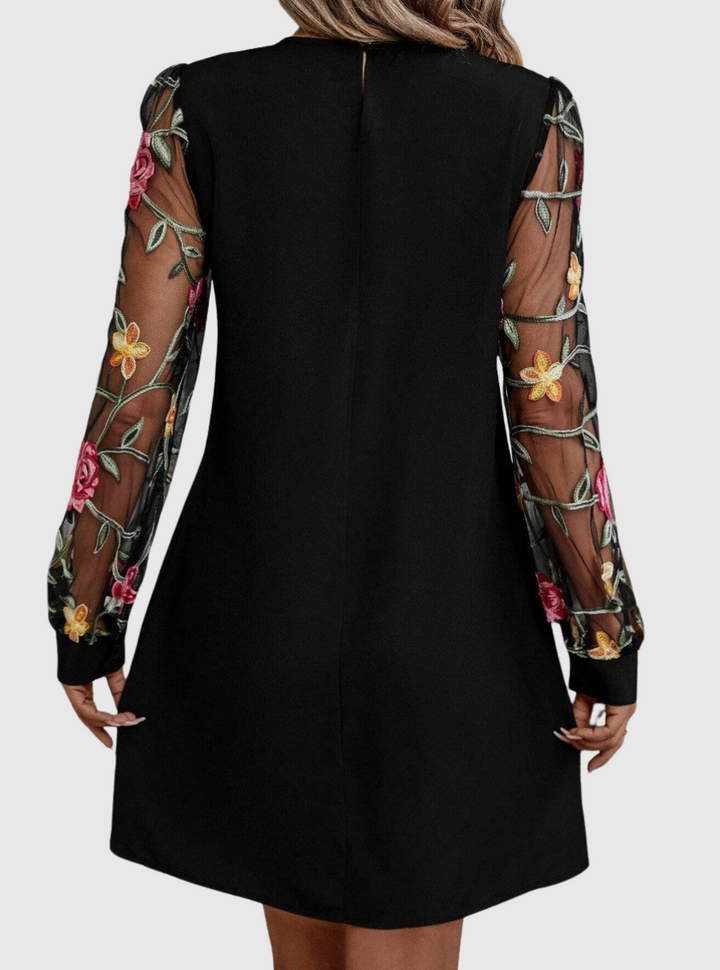 Enid – Stylish V-Neck Dress with Elegant Sleeves