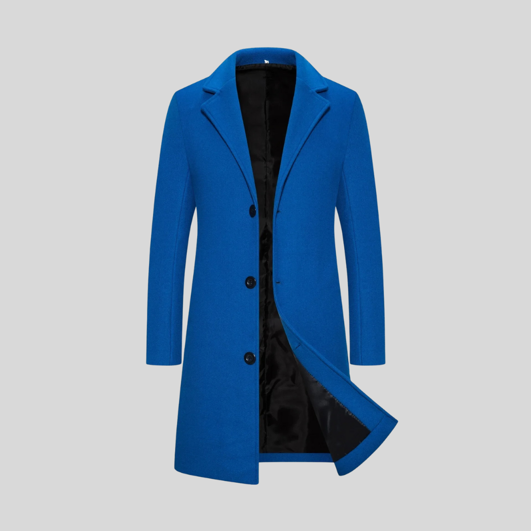 Rhys – Elegant Long Wool Overcoat