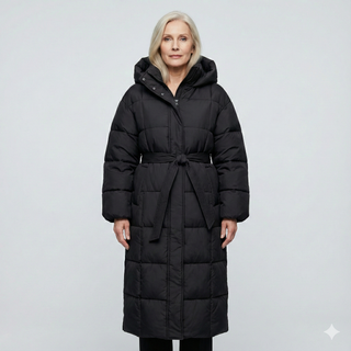 Carmen - Long Belted Puffer Coat