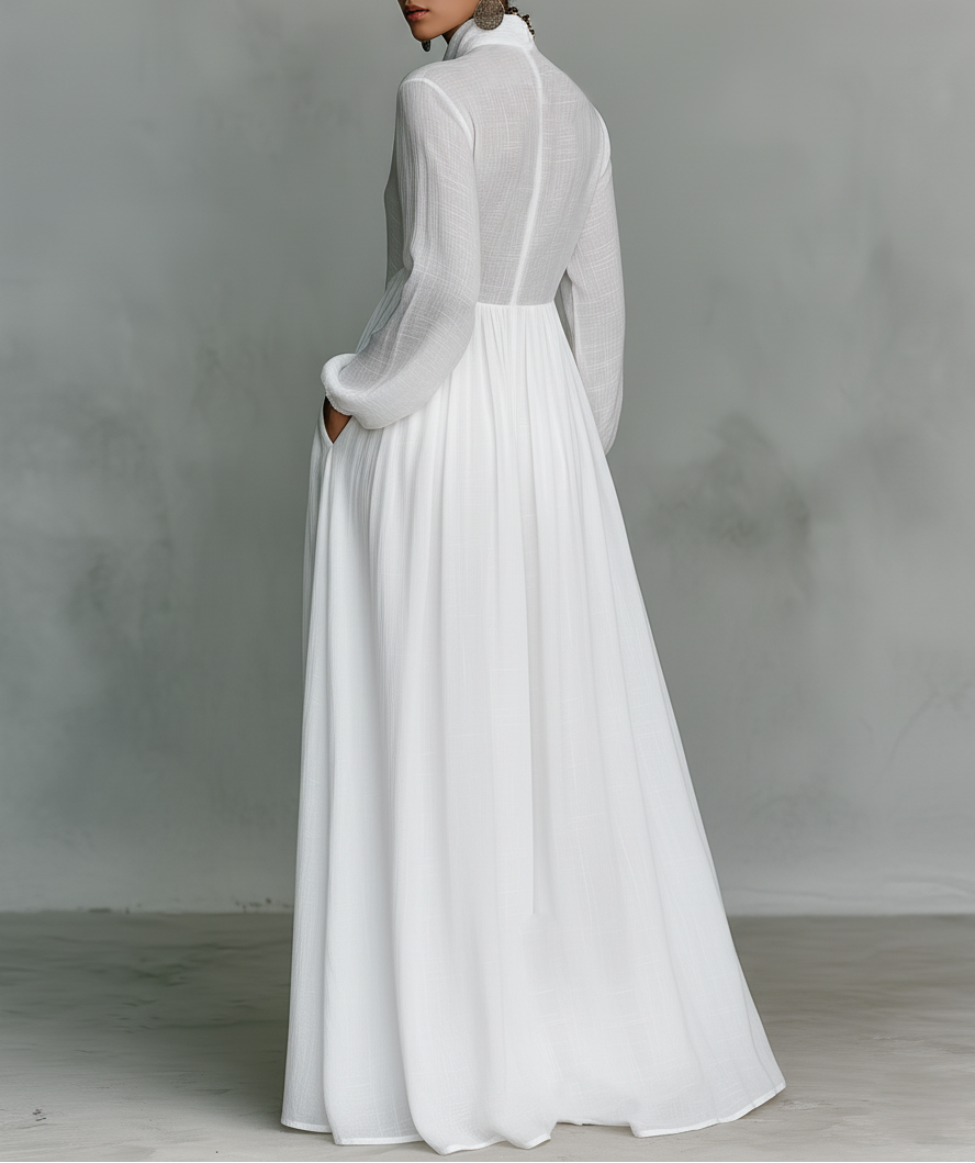 Elisse - Oversized Minimalist Cotton and Linen Dress