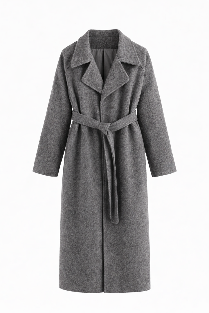 Hayley - Chic Belted Long Coat
