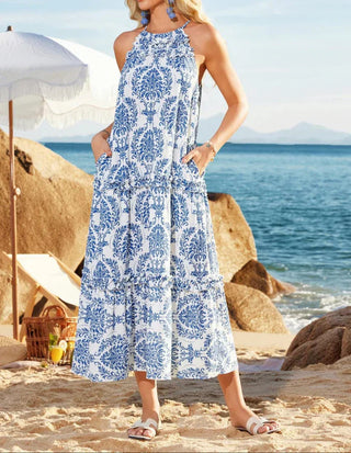 Zadie - Stylish Bohemian Halter Maxi Dress