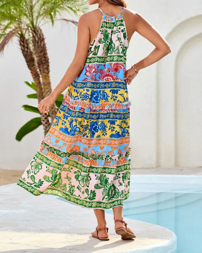 Zadie - Stylish Bohemian Halter Maxi Dress