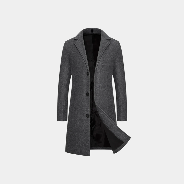 Rhys – Elegant Long Wool Overcoat