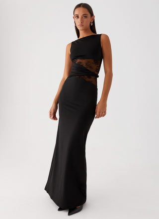 Eliana – Elegant Maxi Dress with Flattering Silhouette, Subtle Cutouts, and Delicate Lacing