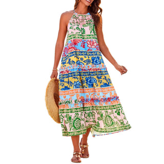 Zadie - Stylish Bohemian Halter Maxi Dress