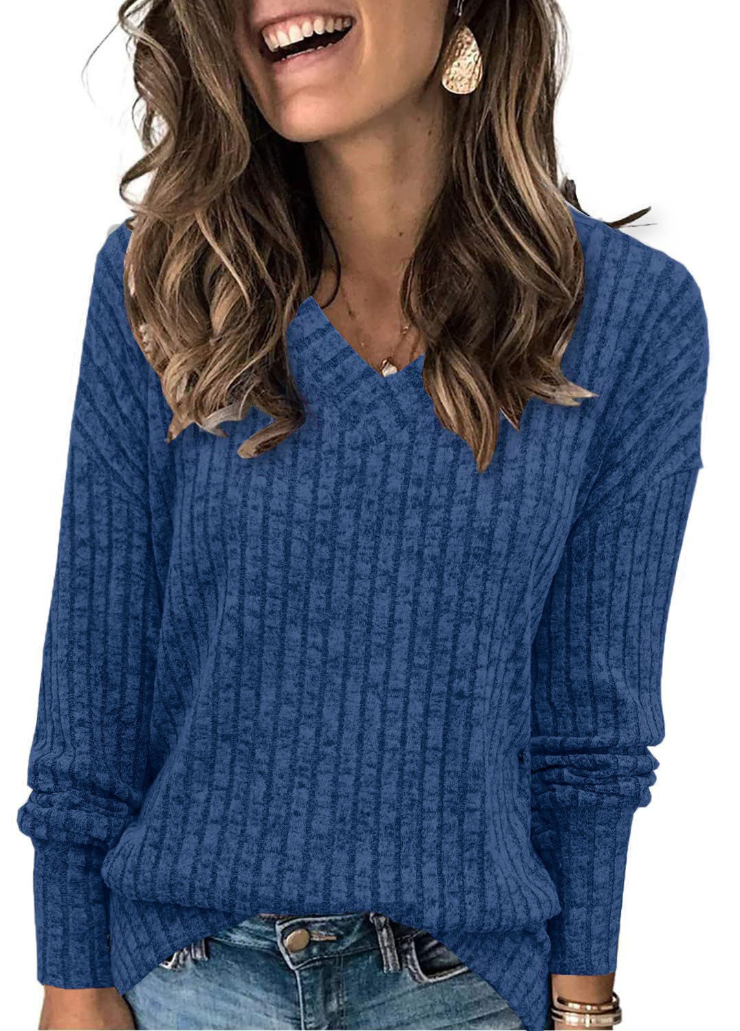 Barbara - Oversized Knit Sweater with V-Neck