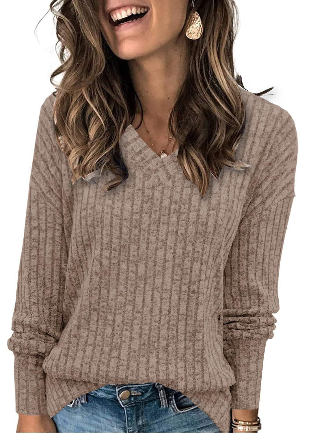 Barbara - Oversized Knit Sweater with V-Neck