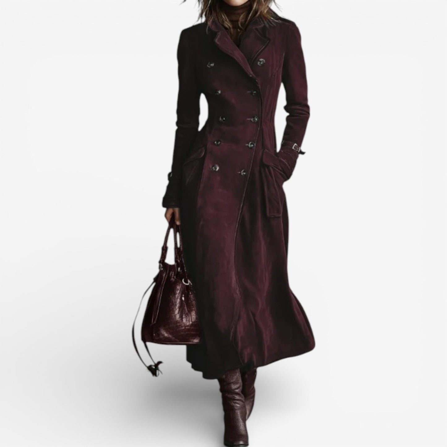 Loretta - Luxurious Suede Trench Coat