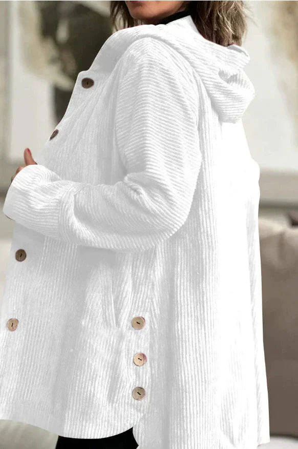Elizabeth – Comfortable Hooded Corduroy Jacket